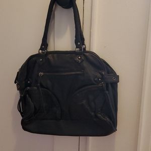 Deena & Ozzy Large Black Shoulder Bag
